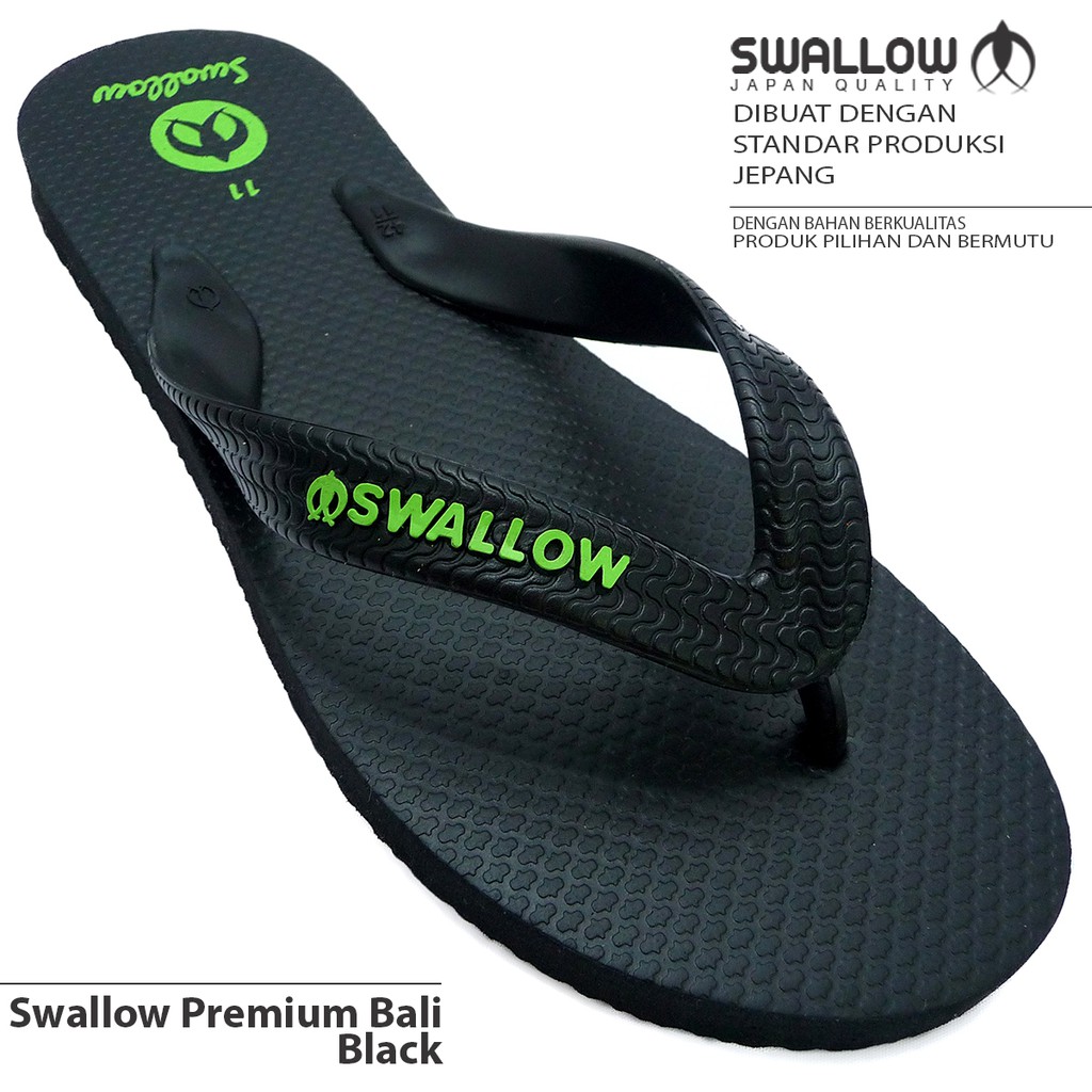  Sandal  Jepit  Swallow Premium Bali  Black Sendal Jepit  