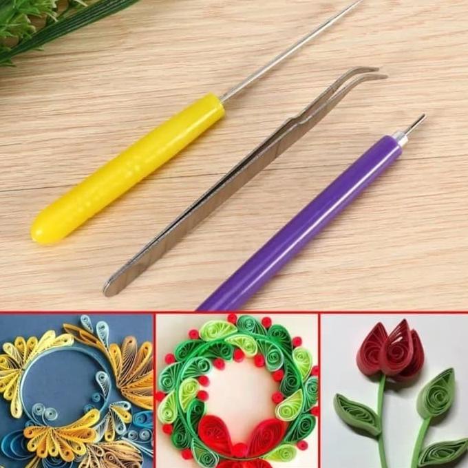 

Diskon 3pcs/set alat quilling kertas basic-quilling pen tweezer-quilling tool Diskon