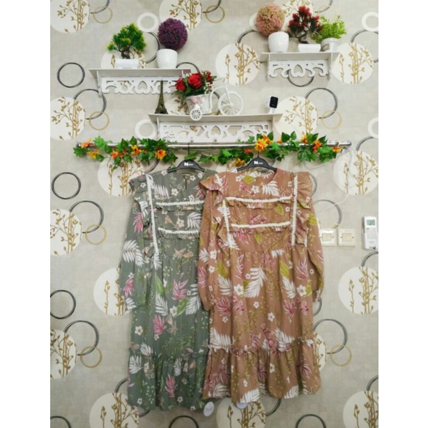 TUNIK MOTIF RENDA REMPEL BAWAH