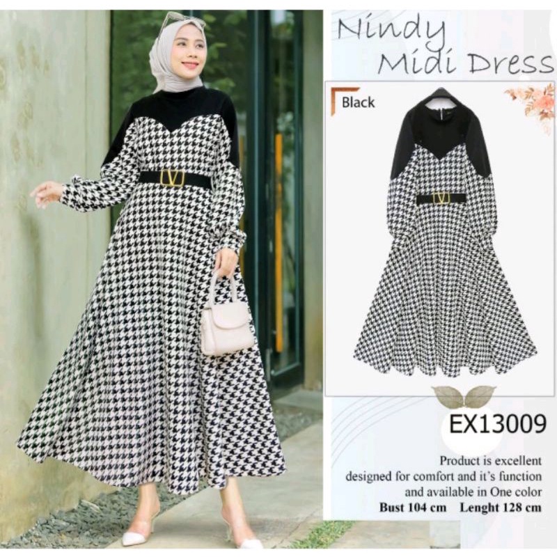 midi dress extu gamis extu