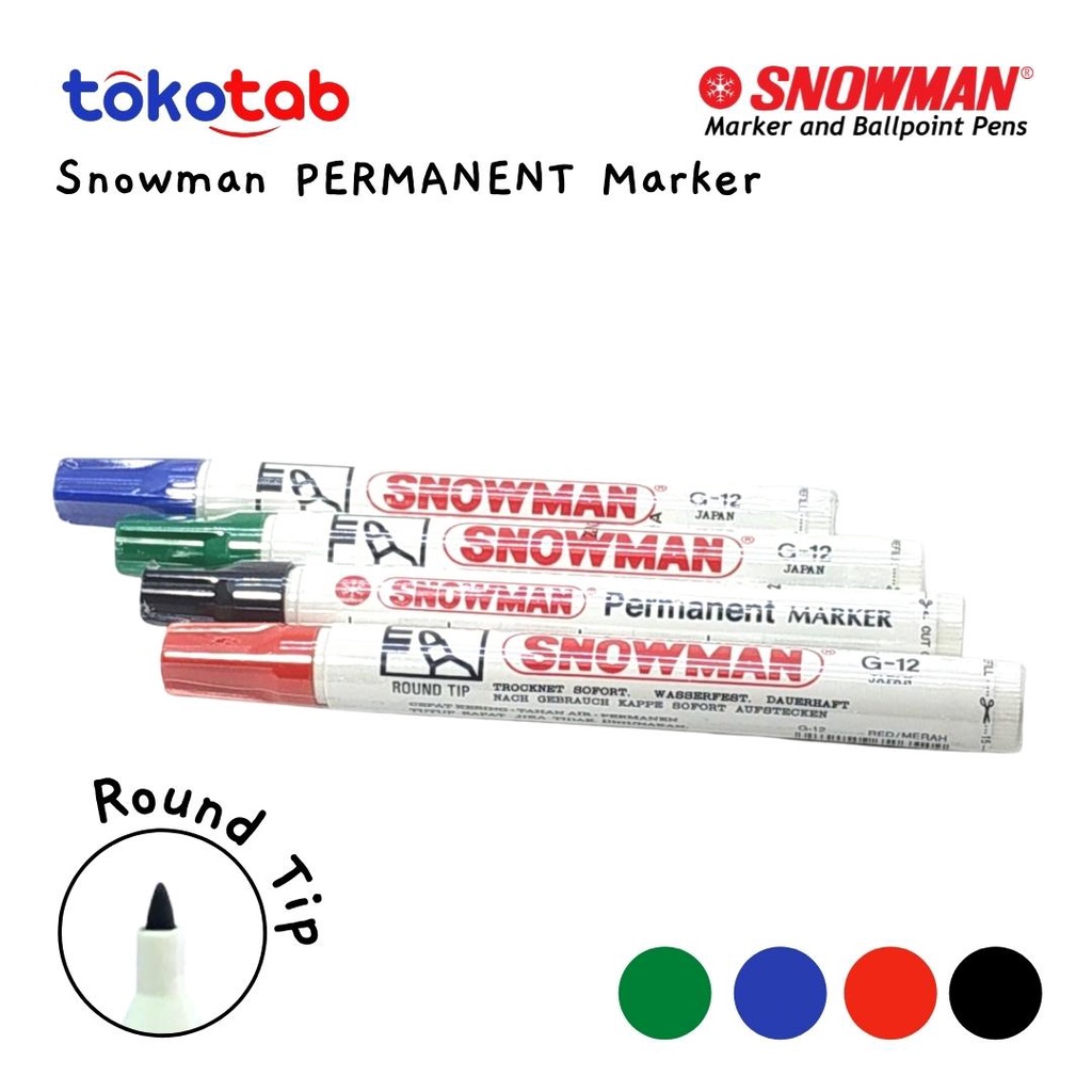 

Tokotab - Spidol Permanent Marker SNOWMAN G-12