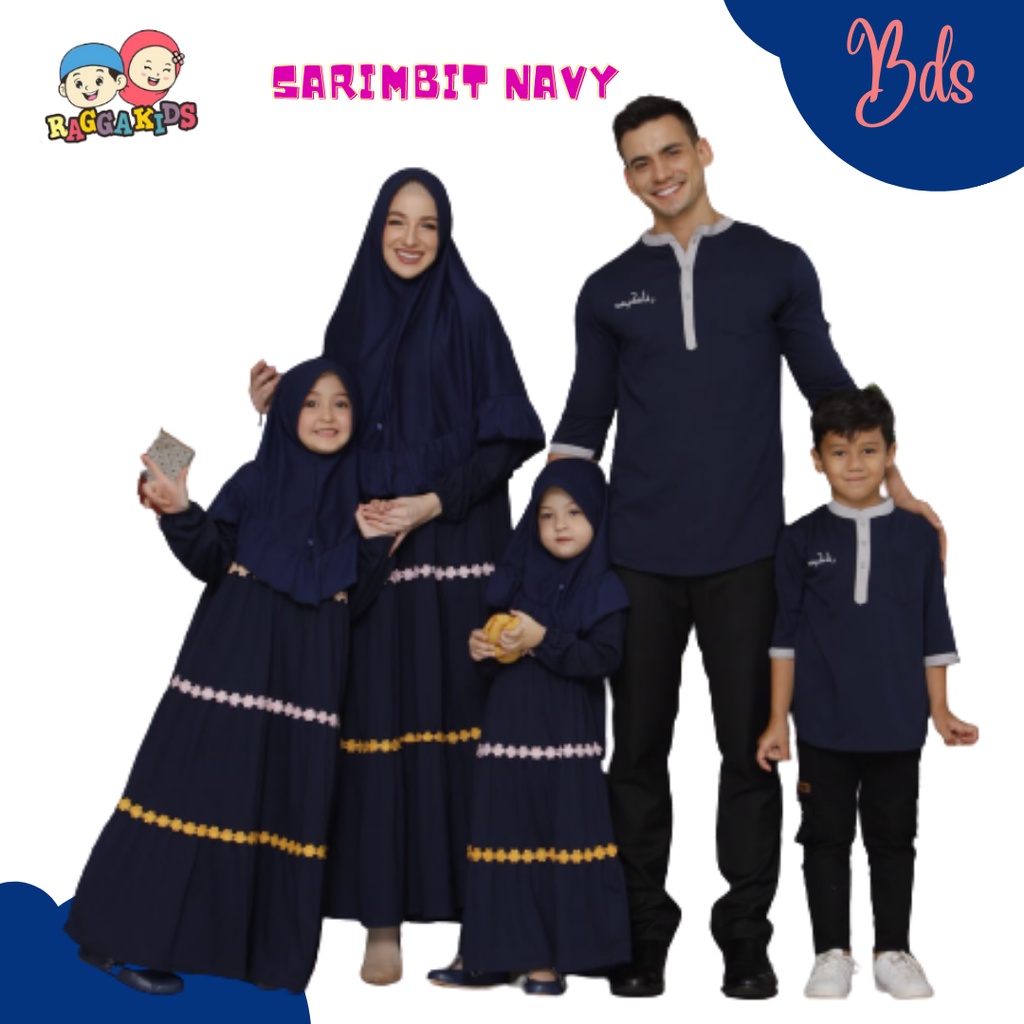 Raggakids Gamis Anak Polos Couple RG37 RGD37 Navy