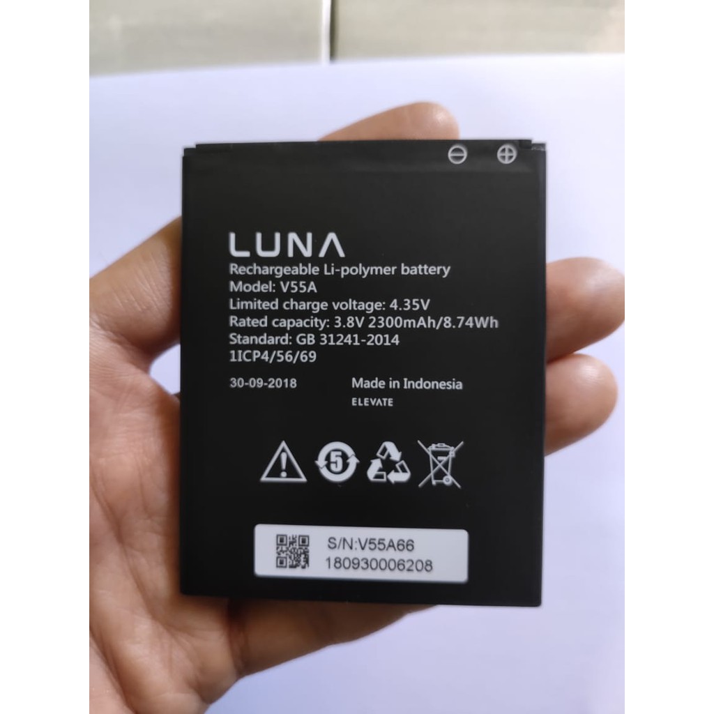 Baterai Batre Luna V55a Luna V Mini Original Shopee Indonesia