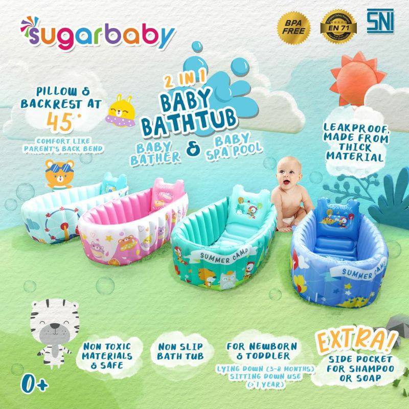 Sugar Baby 2in1 Inflatable Baby Bath Tub