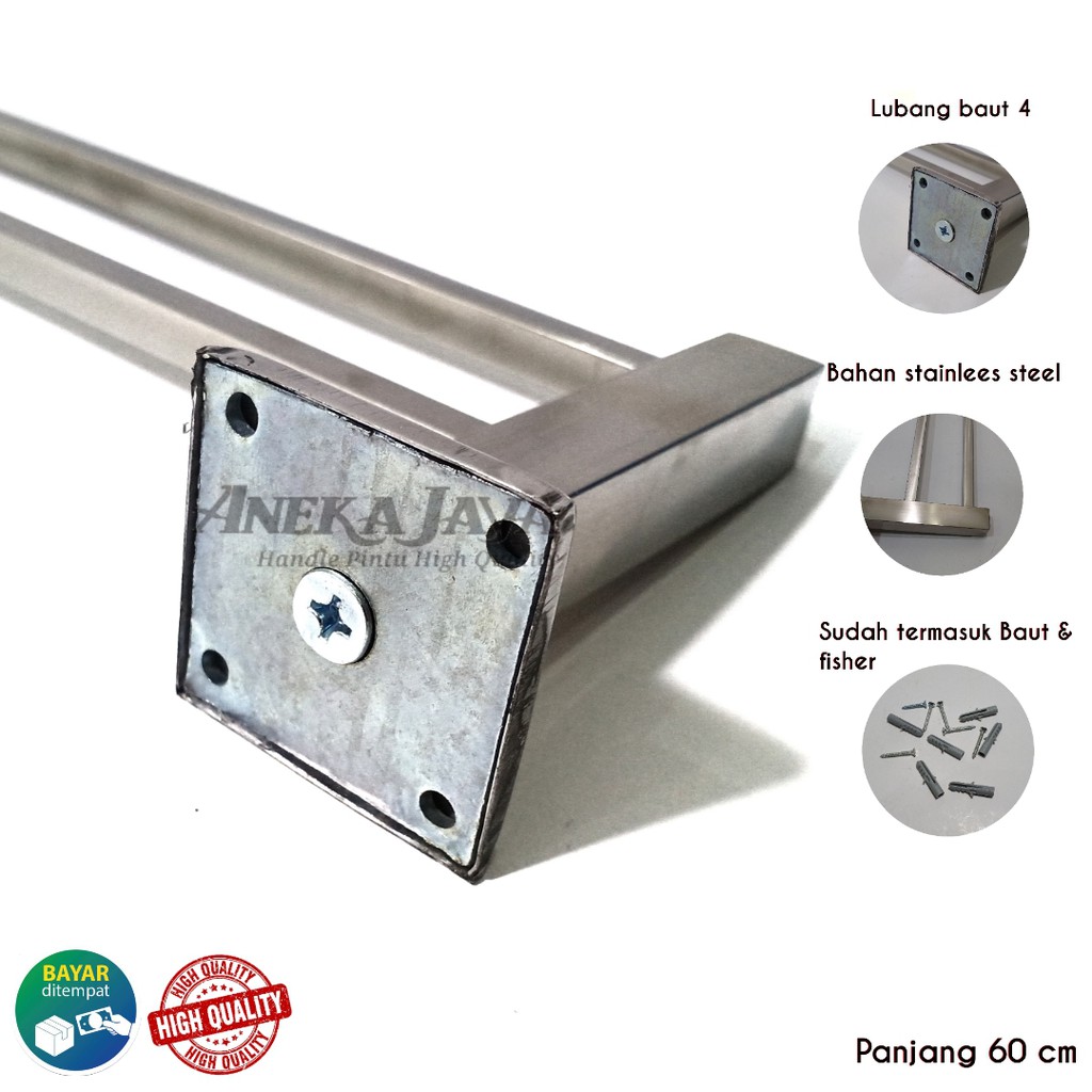 PROMO MURAH !!! Gantungan Handuk rak handuk Stainless steel anti karat Serbaguna Di dinding Tembok