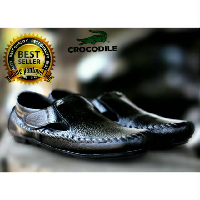 COD RECOMENDED !!!! Sepatu slip on pria crocodile casual slop kerja kantor PLUTO santai kuliah MOCAS