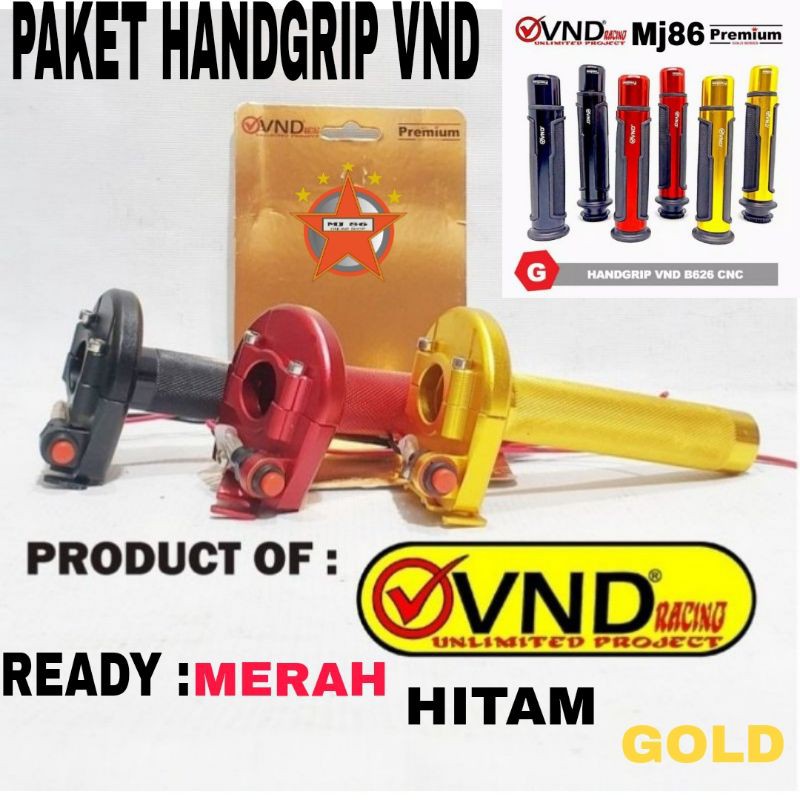 Gas Spontan VND Paket Handgrip VND Kualitas Premium Nmax Aerox Pcx Cbr Ninja Gsx Satria Fu