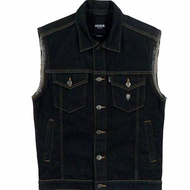 Vest Denim Maternal Disaster Official Size L *Free CD Lawless Jakarta Records