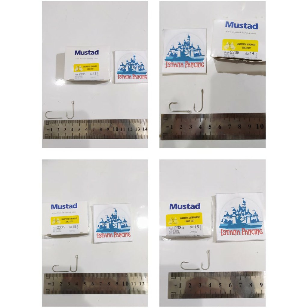 MATA KAIL MUSTAD NO. 13 - 16 / BOX (isi 100pcs)