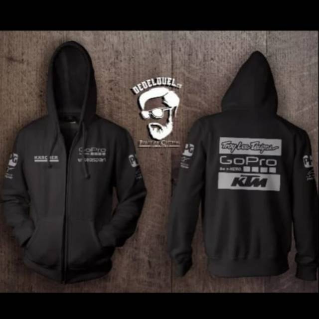 Hoodie Jaket Sweater KTM Sweater Gopro hoodie zipper Sweater Motor KTM