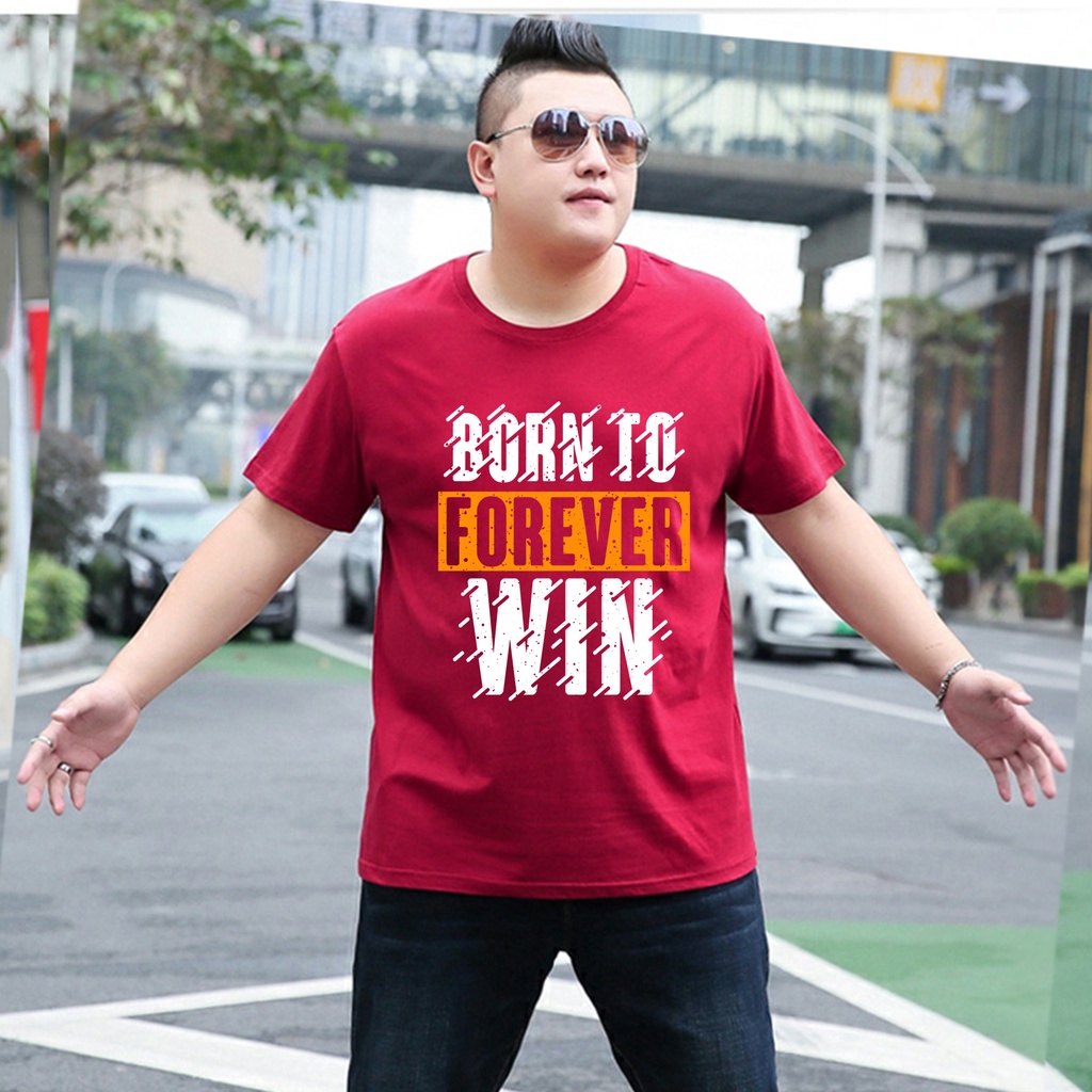 Baju Kaos Pria Jumbo Fight To Win Tshirt Bigsize XL XXL Distro DTF