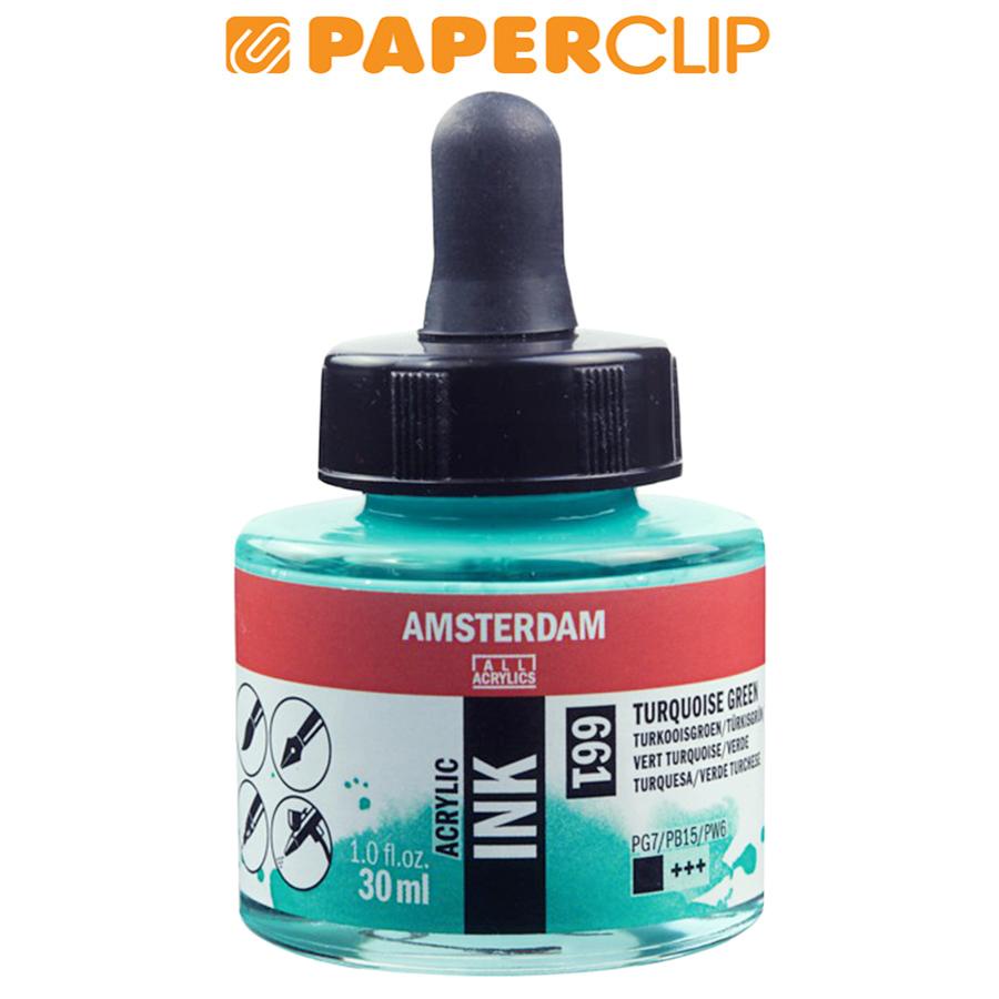 

CAT ACRYLIC AMSTERDAM 17206610AAC INK 30ML TURQOUISE GREEN