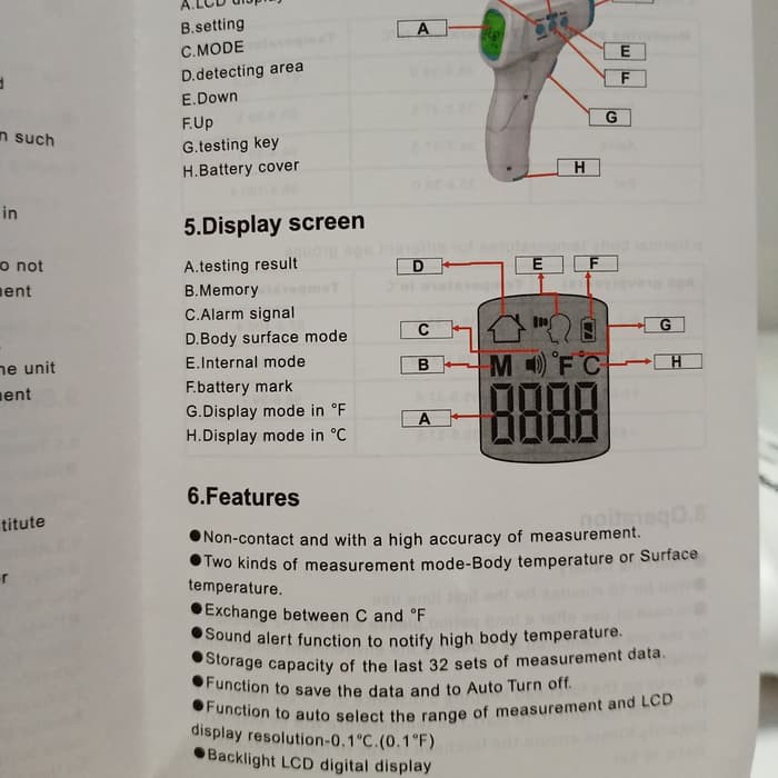 THERMOMETER INFRARED BODY DAN OBJECT