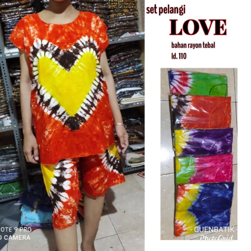 SETELAN PELANGI DEWASA LOVE BAHAN RAYON TEBAL