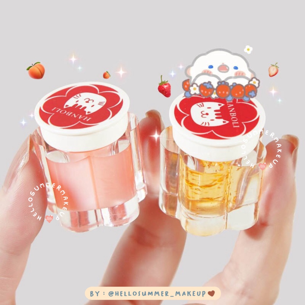 𝐋𝐈𝐏 𝐂𝐀𝐑𝐄 - Strawberry &amp; Peach Lip Mask Day Night Melembabkan Mencerahkan Bibir Masket Bibir Pot