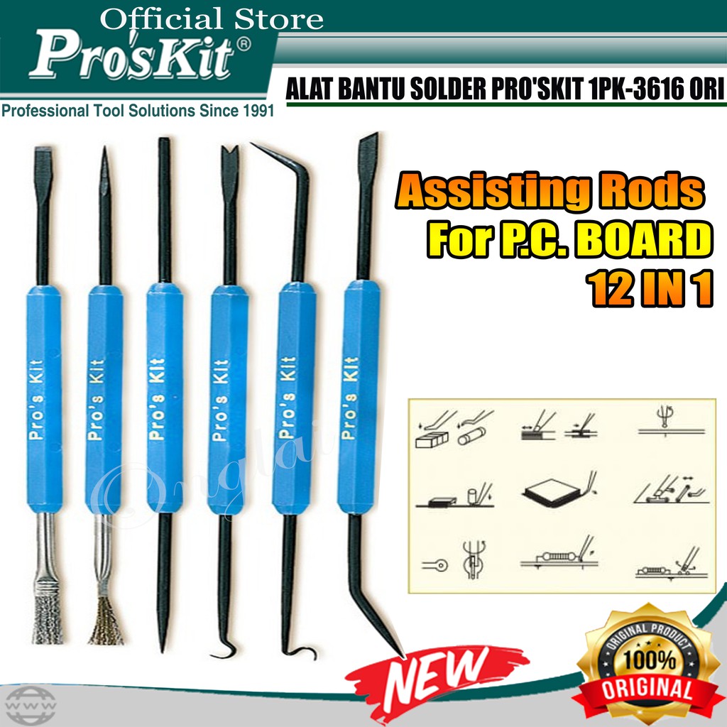 ALAT BANTU SOLDER PRO'SKIT 1PK-3616 12 IN 1 ORIGINAL