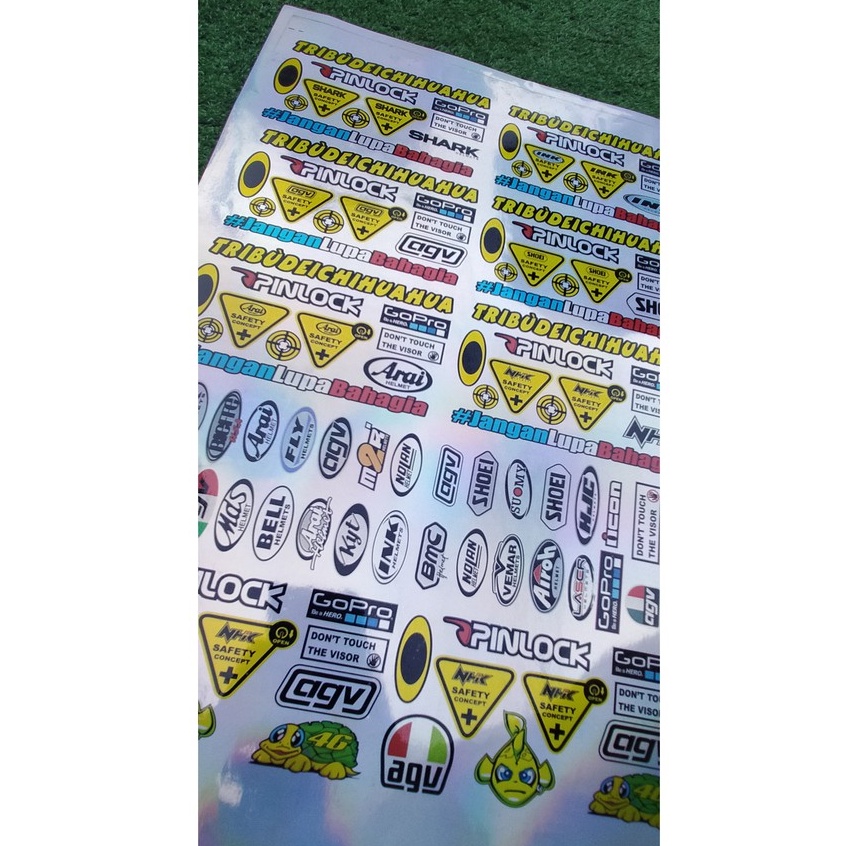 

Jp Store Sticker Pack Untuk Visor Helm | Stiker Pack Perlembar 1set Isi Banyak Anti Air