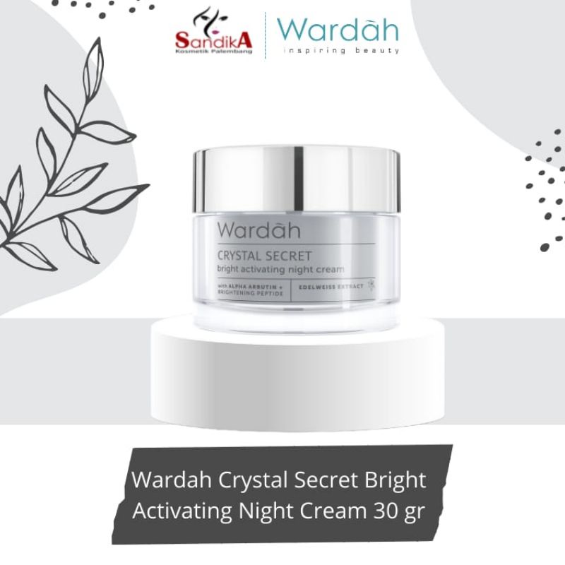 Wardah Crystal Secret Night Cream 30g (100% Original)