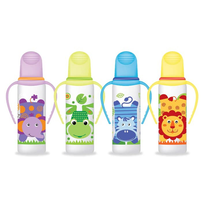 BABY SAFE Babysafe Feeding Bottle 250ml with Handle Botol Dot Bayi Botol Susu dengan Pegangan