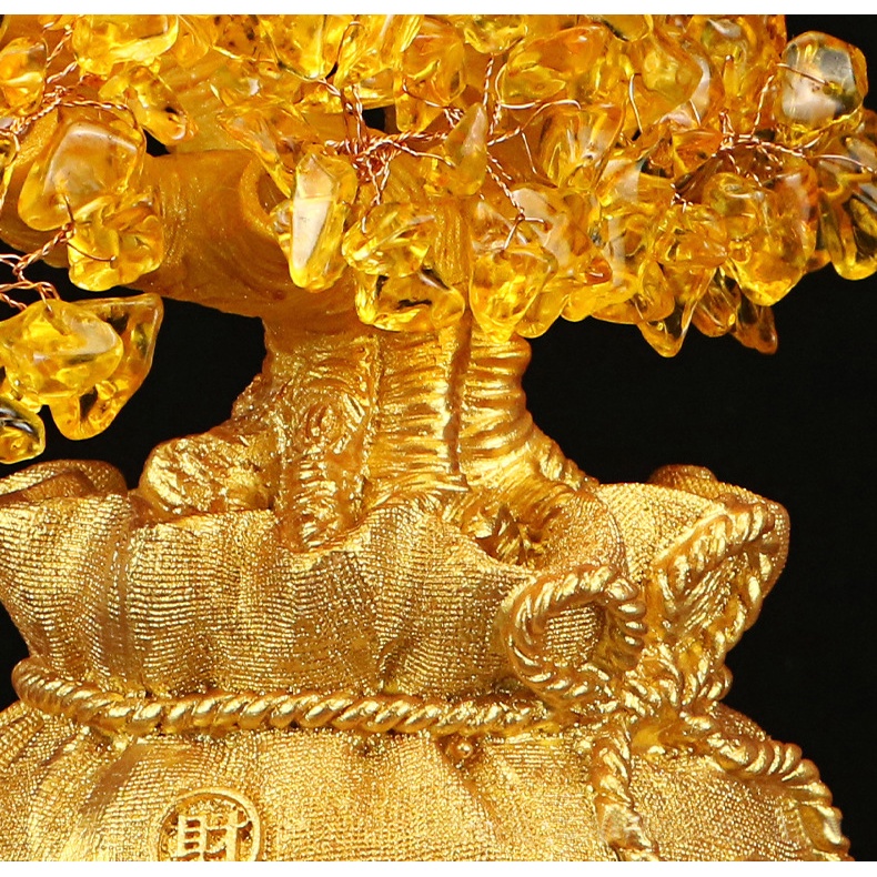 Beruntung Pohon Uang Cina Pohon Keberuntungan Feng Shui  Emas Ingot Kristal Keberuntungan Hiasan Pohon