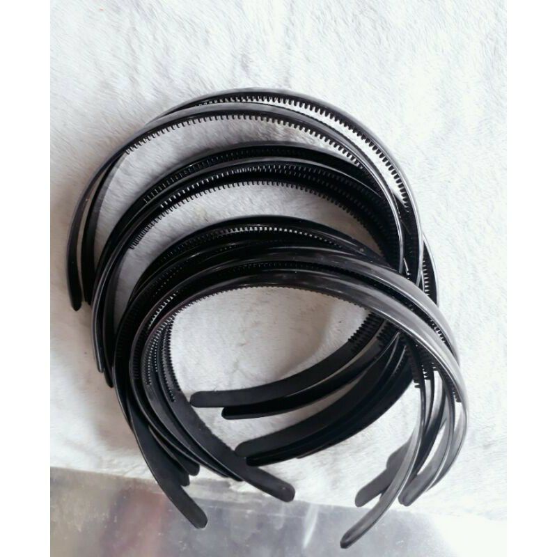 Bando hitam polos lidi besar lebar 1cm