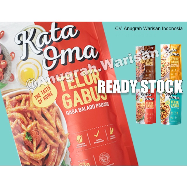 

Instant-Camilan- Kata Oma Telur Gabus Rasa Gula Aren - Balado -Camilan-Instant.