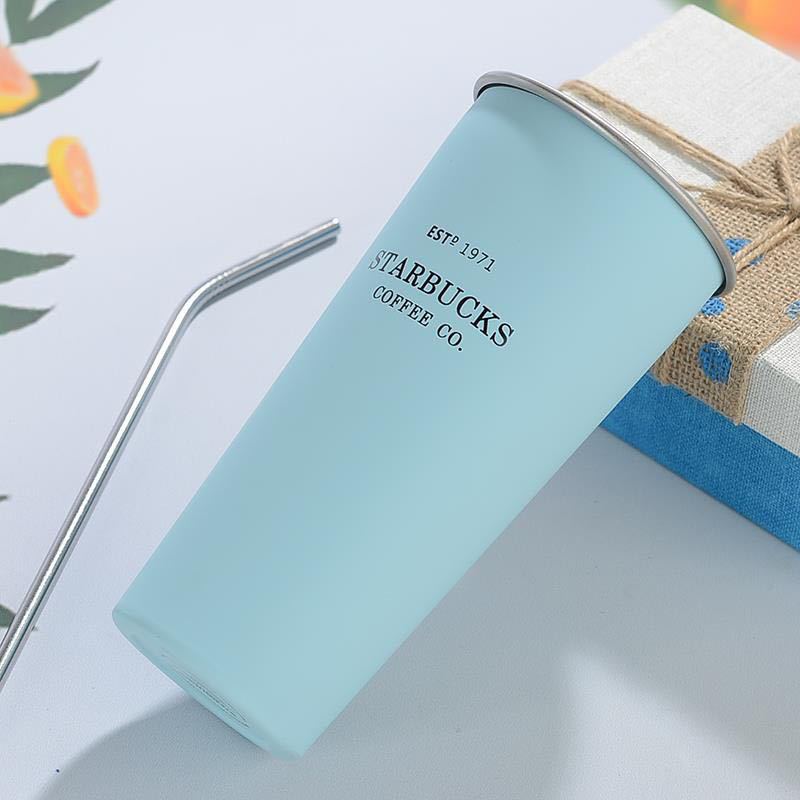 Starbucks Tumbler Macaron Stainless Steel Cup Biru
