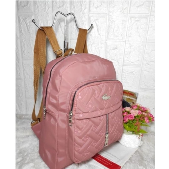 Ransel Korean Kantong Bordir Lipat Sleting Berdiri Terlaris