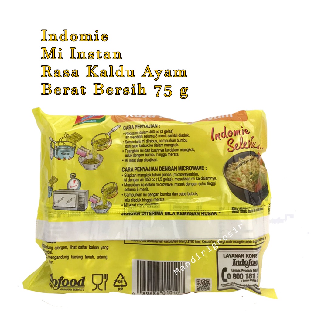Mie instan * Indomie * kaldu ayam