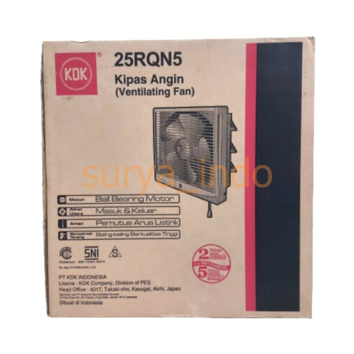 VENTILATING FAN / EXHAUST FAN 10&quot; KDK 25RQN5 - KIPAS ANGIN DINDING