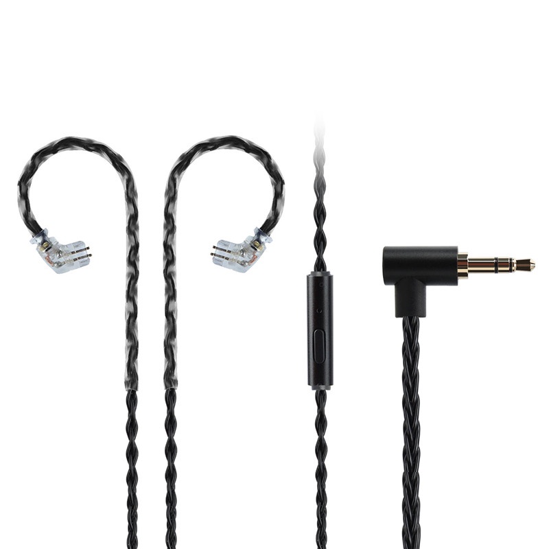 Jcally Kabel Upgrade Earphone 8-untai Bahan Tembaga Bebas Oksigen Dengan Microphone Untuk ZS10 ZSN Pro