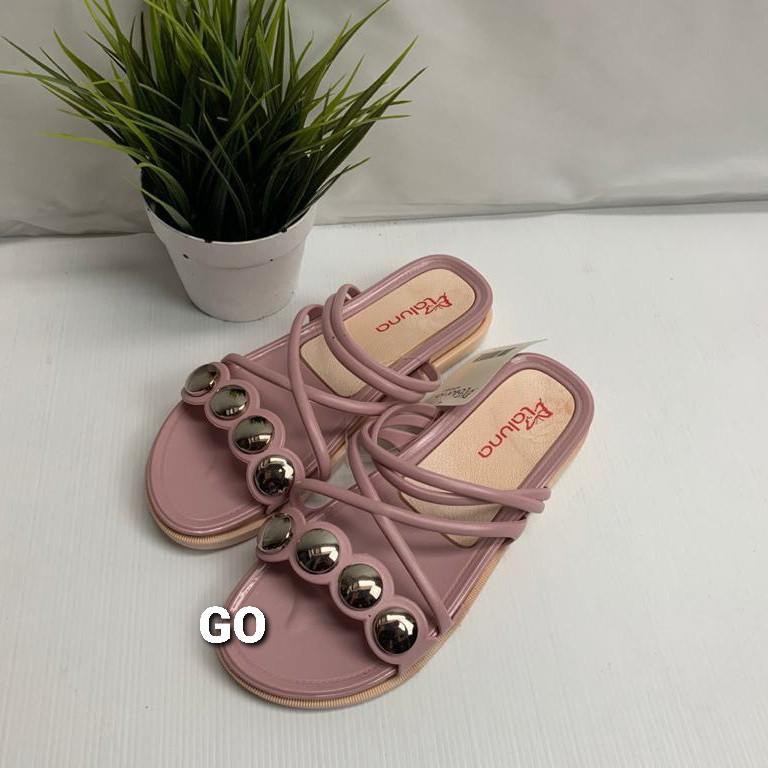 gos  Import LALUNA SELOPSandal Wanita Murah Slip Casual Teplek Sendal Cewek Flat