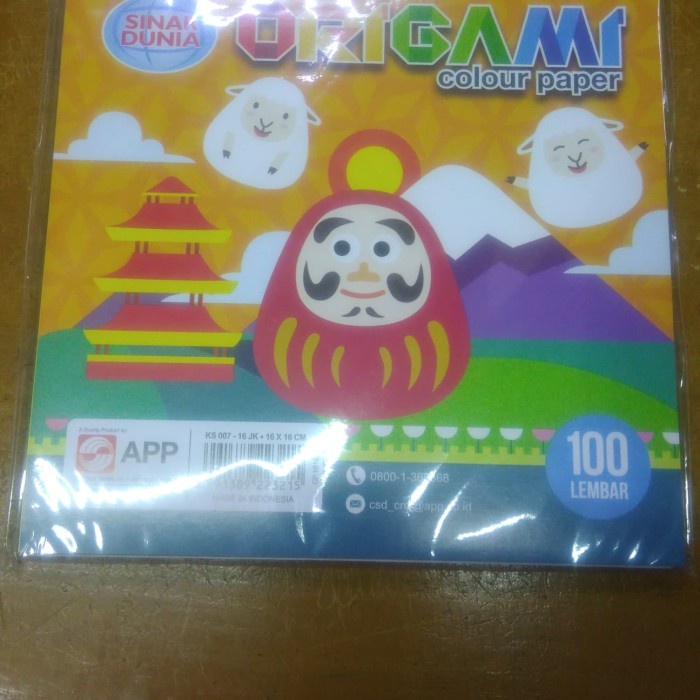 

Senikertas- Kertas Origami Sidu Besar 16 X 16Cm -Kertas-Seni.