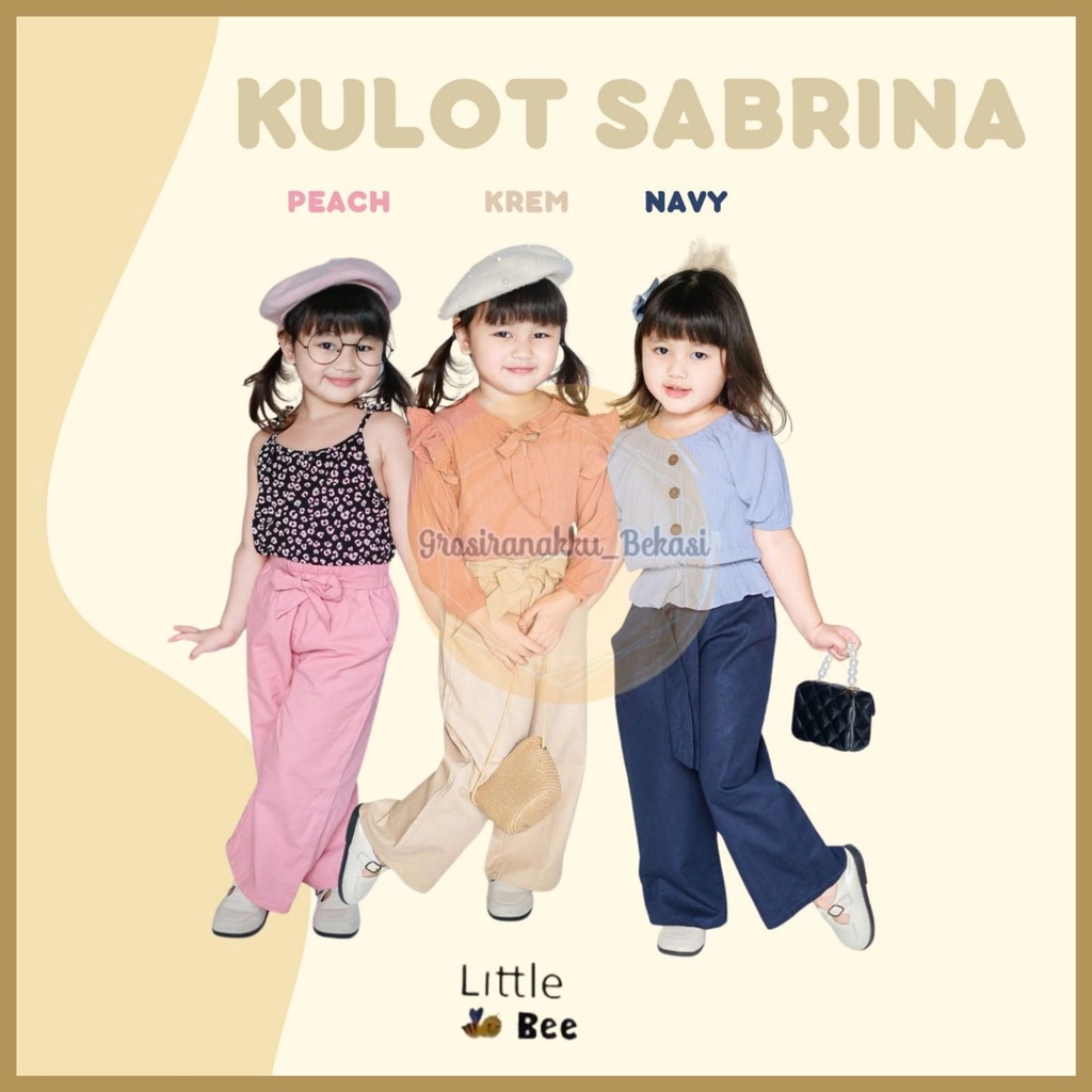 Kulot Anak Polos Sabrina Littlebee Junior Mix Warna Size 2-6 Th