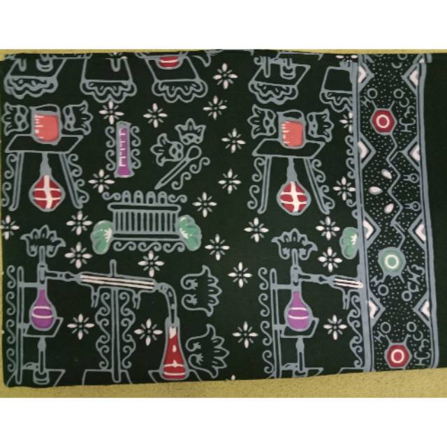 Batik motif alat praktikum kimia