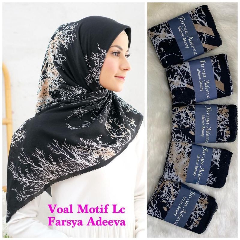 Jilbab Adeeva Denay Motif Koran Segiempat Voal Premium 30+ Motif-Motif 15