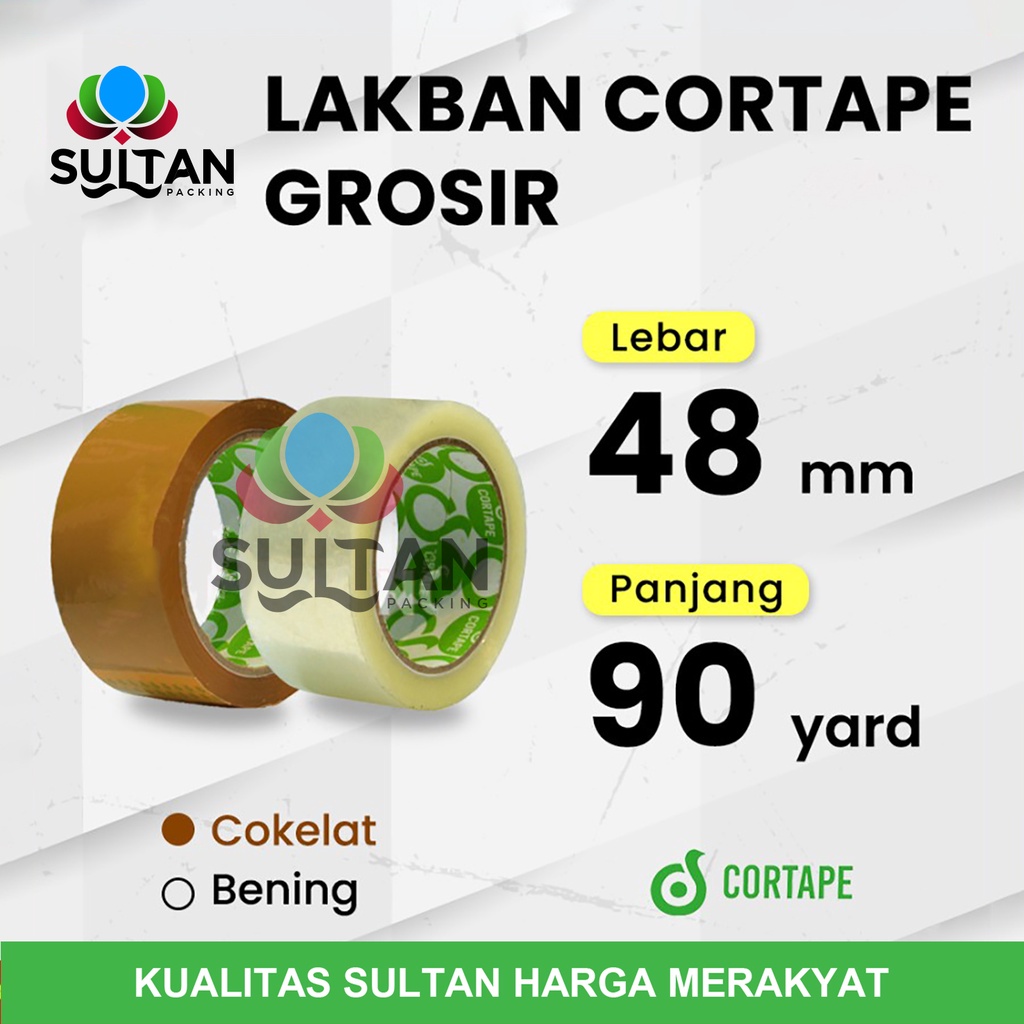 

Lakban Cortape Ukuran 48 mm x 90 yard Satuan Spek Daimaru