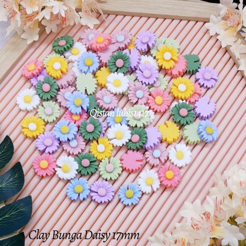 Clay bunga Daisy 17 mm &amp; 23 mm