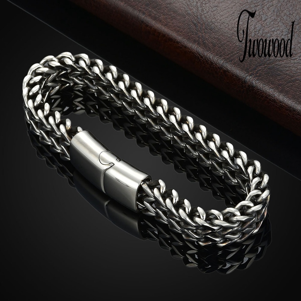 Gelang Rantai Bahan Titanium Steel Untuk Pria