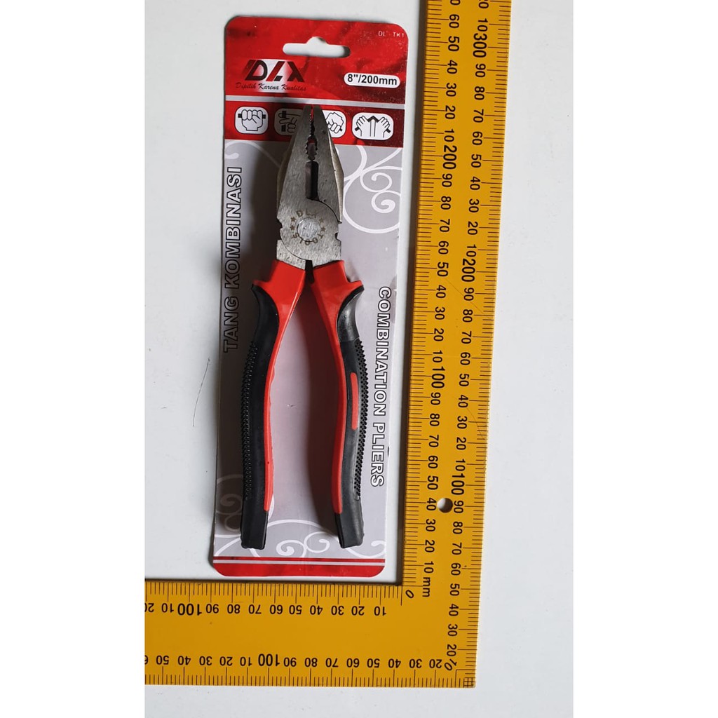 DX Tang Kombinasi 8 inch Pliers Tang Gagang Karet Model Tekiro