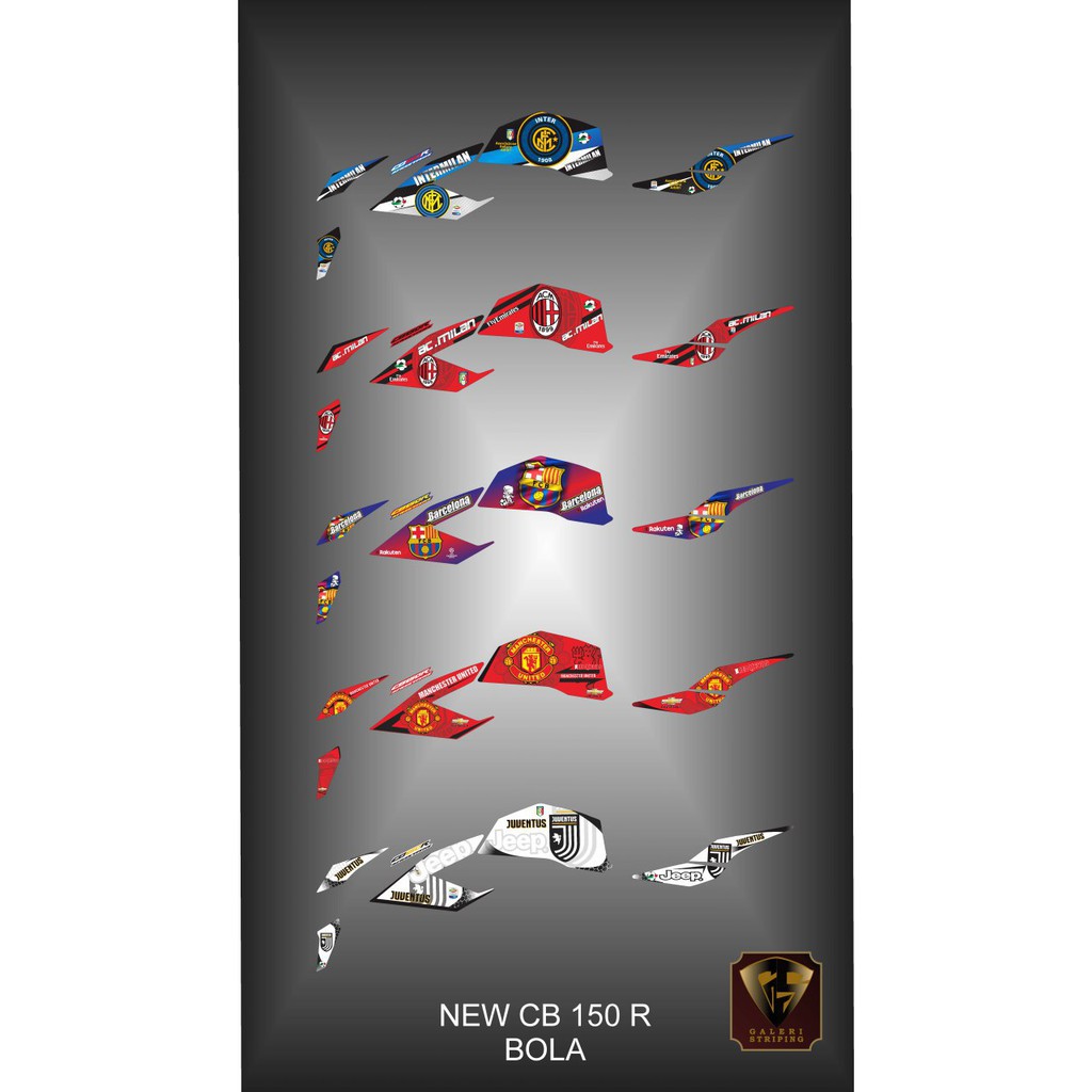 Striping cb 150 r 2016-2019 - Stiker Decal new cb150R bola