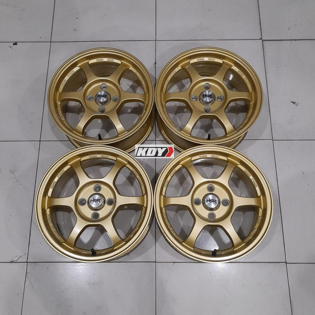 Velg Bekas Copotan Mobil Model SSR Ring 15 PCD 4x100 Gold