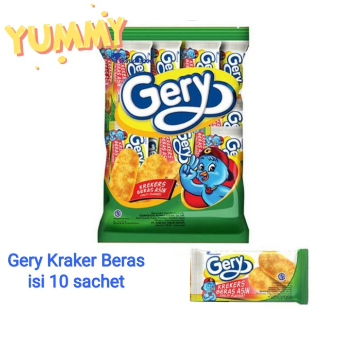 

Wafer-Biskuit- Gery Kraker Beras Asin Isi 10 Sachet -Biskuit-Wafer.