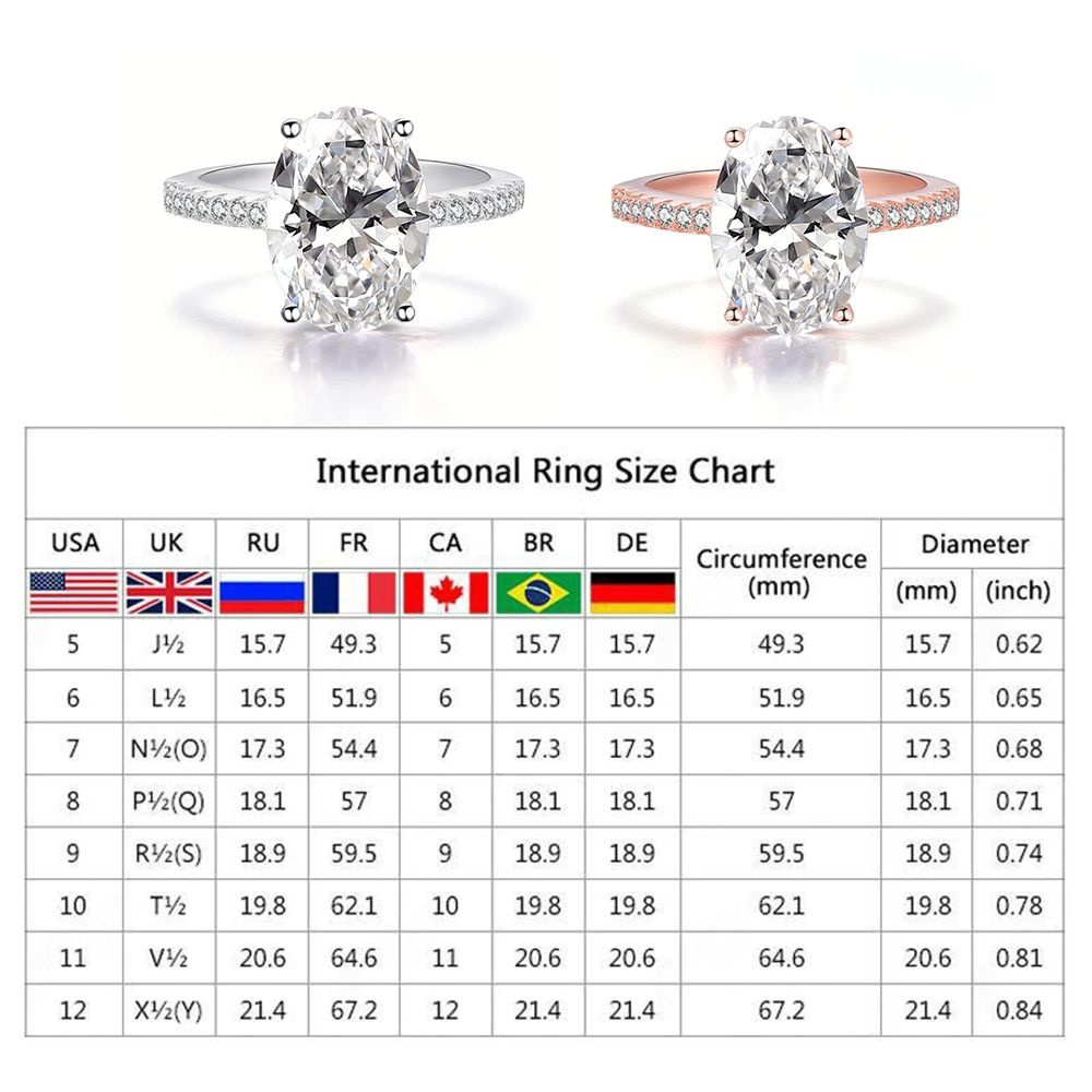 WONDERFUL Luxury Diamond Rings Gift Eternity Promise Rings Cubic Zirconia Ring Women's Fashion Silver Gold Big Oval Jewelry Solitaire Rings Wedding Bridal Rings/Multicolor