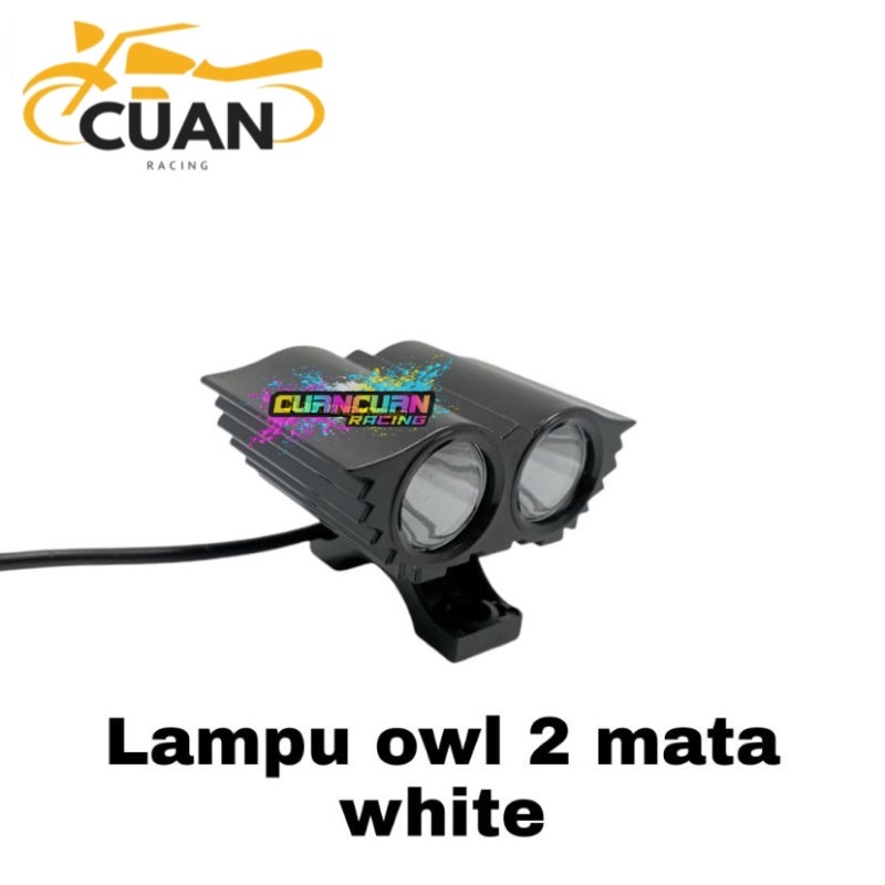 Lampu Tembak Sorot 2 Mata LED CREE Owl Mini Ultrafire Lampu Tembak Motor Model OWL Burung Hantu 2 Mata LED