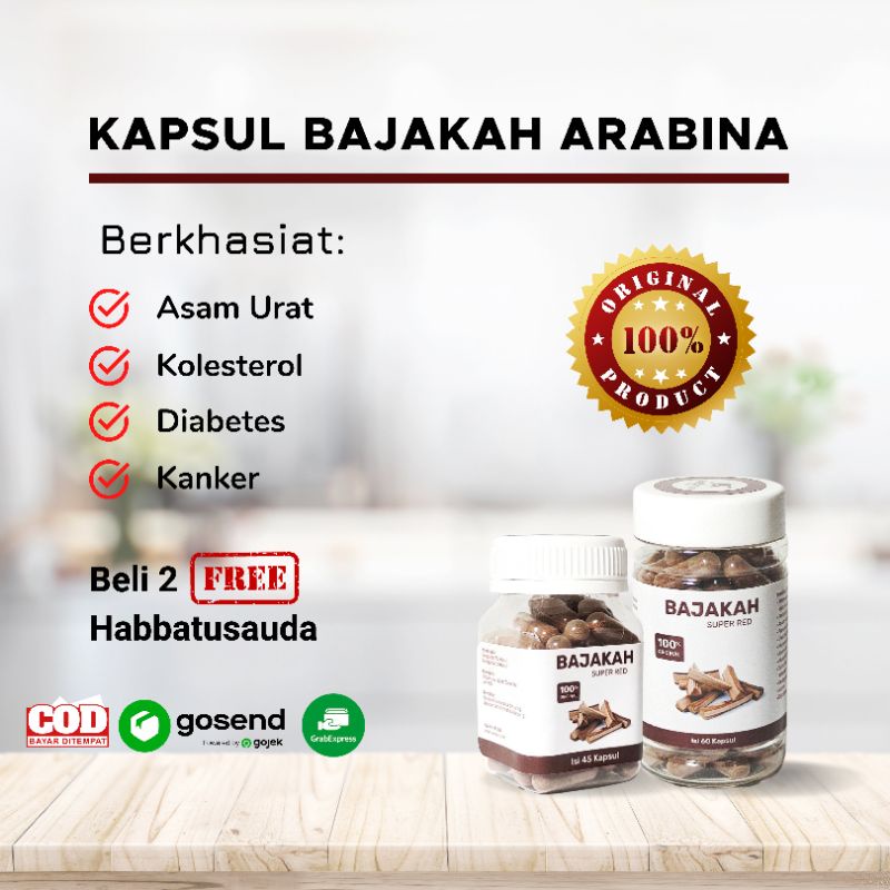 Kapsul Bajakah Arabina Obat Kolesterol Asam Urat Lambung Diabetes Basah Kering Kista Kanker Payudara Ginjal Maag Kronis Herbal Paling Ampuh Super Merah Kalalawit Asli Kalimantan Original