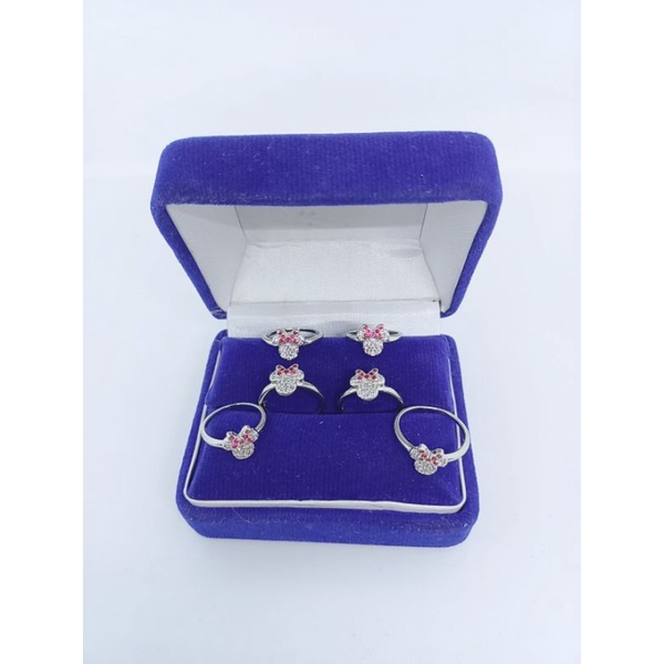 cincin perak925 asli lapis emas/cincin anak miniemouse mp/cincin anak fashion/perhiasan silver925