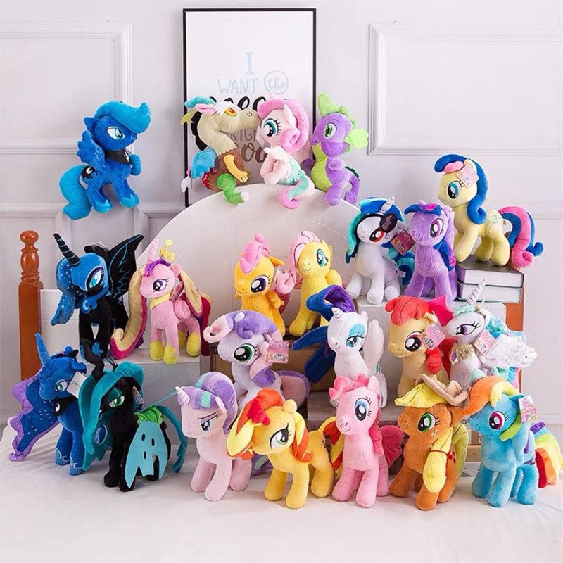 35cm Mainan My Little Pony Plush Toy Boneka Twilight Sparkle Pinkie Pie Stuffed Dolls Kid Girl Gift