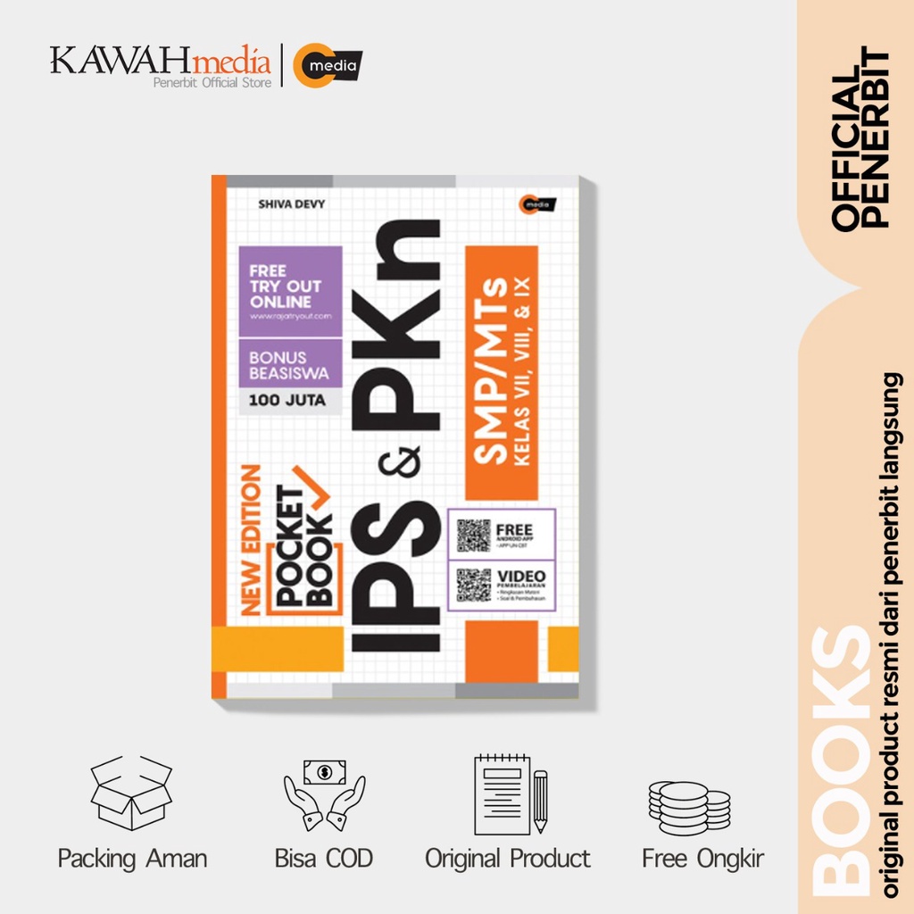 Buku Penunjang Pelajaran - New Edition Pocket Book IPS & PKN SMP/MTS Kelas VII, VIII, & IX - Cmedia