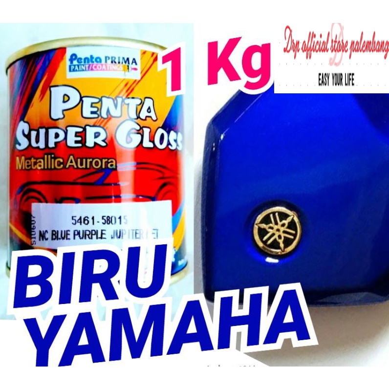 Cat Biru Yamaha 1Kg Penta Super Gloss Blue Purple Jupiter Vixion Vega Metalik Metallic 1 Kg Kilo